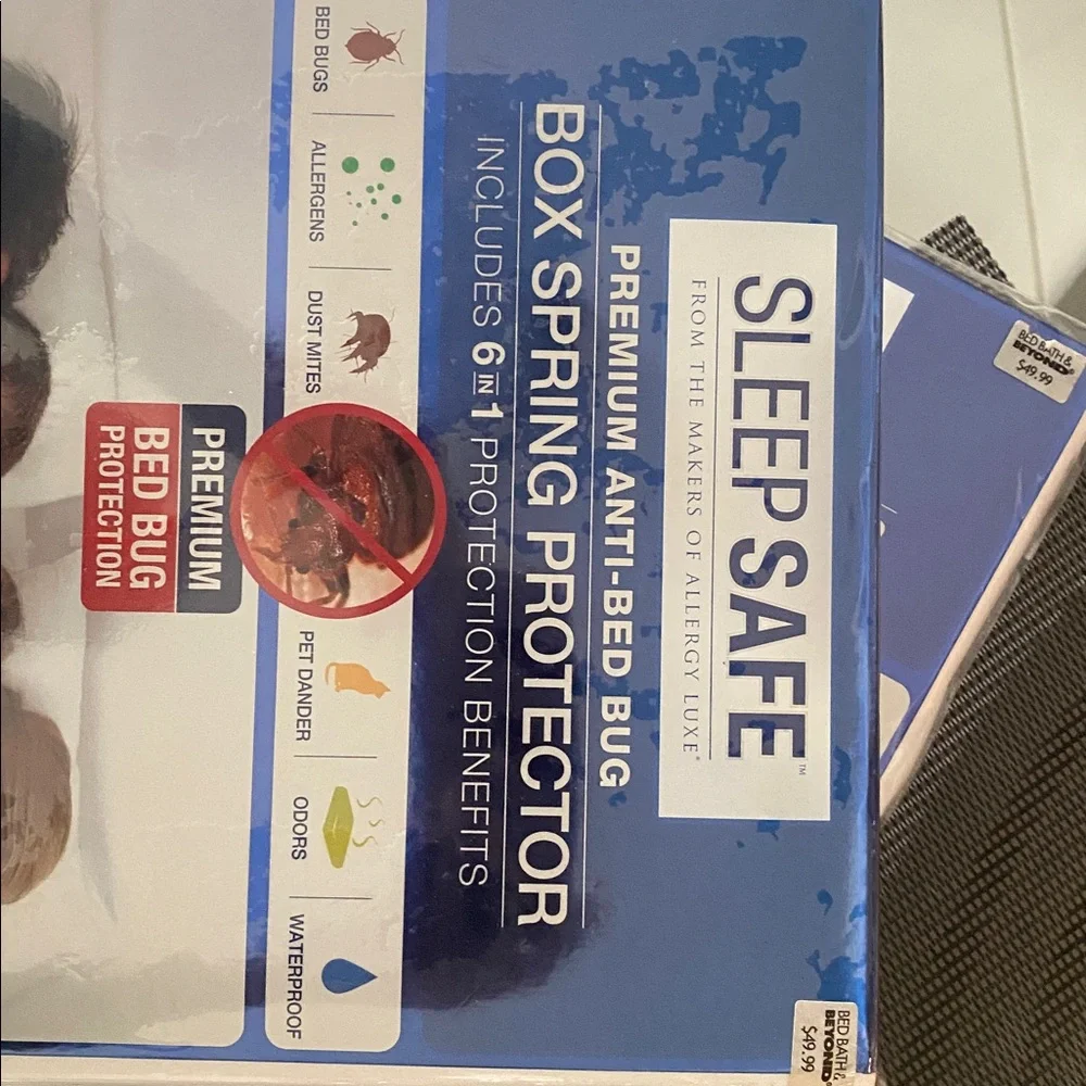 Brand New Sleep Safe Premium Box Spring Protector - White